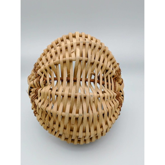 Mid Century Boho Wicker Basket Small Woven - Picture 7 of 7